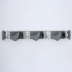 Mop Rack Broom Rack Storage Wall Hooks Mop Clamp Kitchen Storage Hook Space Aluminum