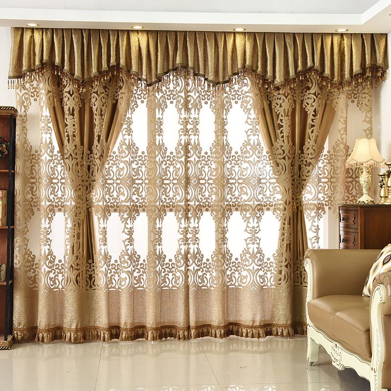 European Ventilate Curtain Custom Living Room Sheer Curtains Breathable Voile Drapes No Pilling No Fading No off-lining - Image 3