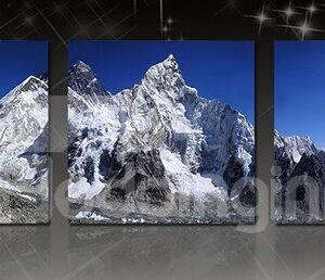 Magnificent Snow-Covered Mountains 3-Panel Canvas Wall Art Prints
