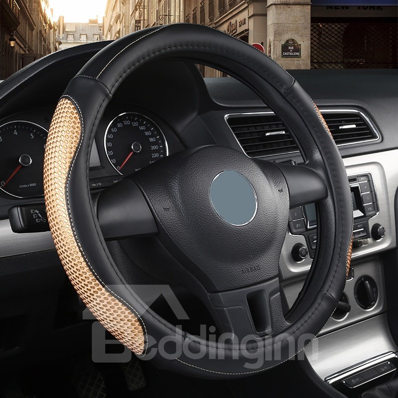 Anti-skid Wear-resistant Dirt-resistant Durable And Breathable Not Hurt Hands Sport Style Color Block PVC Steering Wheel Cover - Image 4