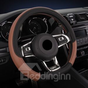Permeability Microfiber Leather Cost-Effective Steering Wheel Cover Suitable for Most Round Steering Wheels