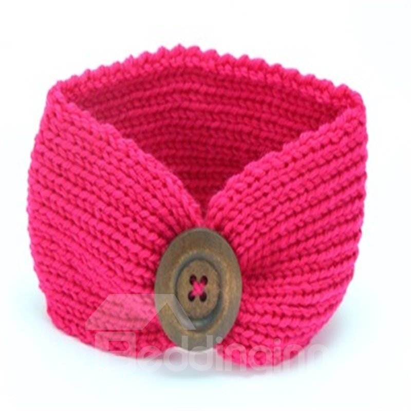 Button Decoration Acrylic Simple Multi-Color 1-Piece Baby Hair Band - Image 2