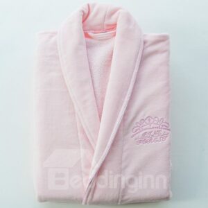 Pure Color Double Layer Technology General Bath Robe 100% Cotton 4 Color
