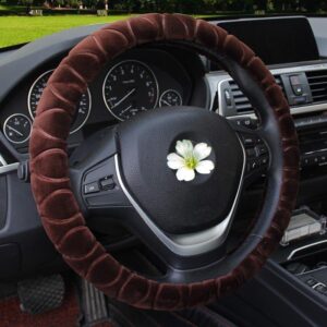 Plush Embossed Automobile Steering Wheel Cover