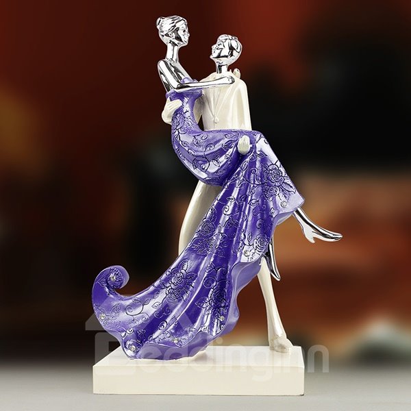 Romantic Resin 4-Color Dancing Lovers Desktop Decoration - Image 4