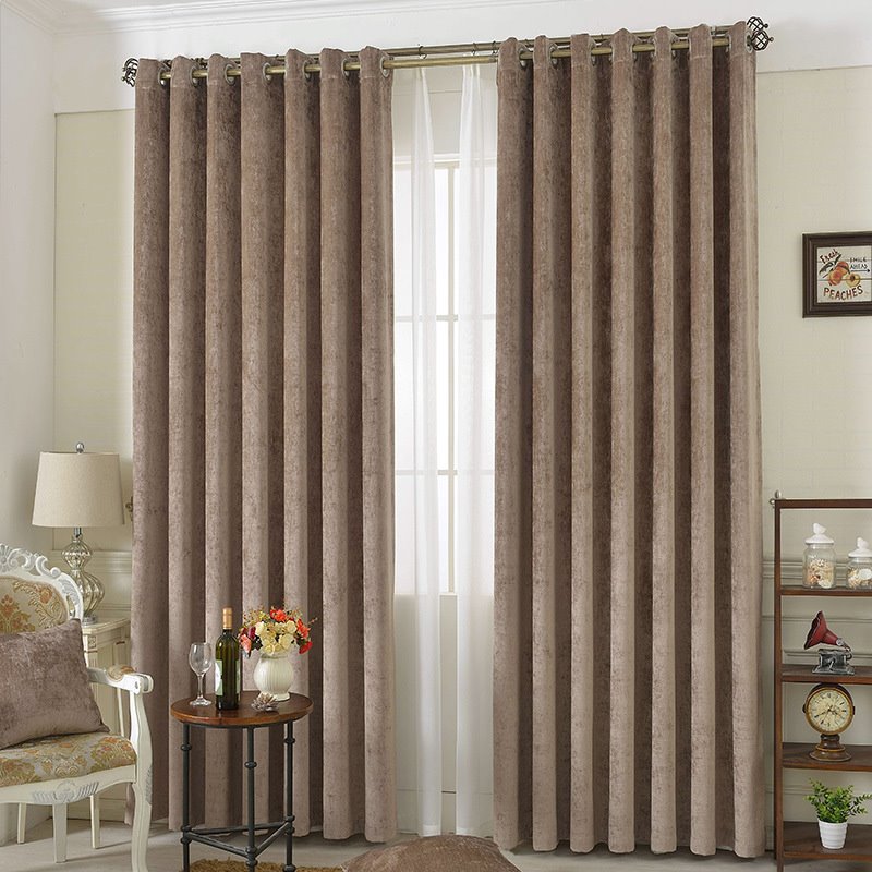 Velvet Blackout Curtains Pure Color Window Curtains Heat Insulation Home Decor for Living Room Bedroom 2 Panels Decoration Custom - Image 43