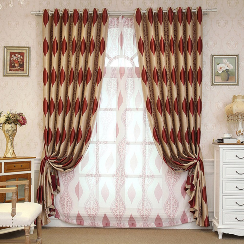 Modern Elegant Brown Coffee Sheer Curtains for Living Room Bedroom Decoration Custom 2 Panels Breathable Voile Drapes No Pilling No Fading No off-lining Polyester