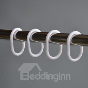 New Arrival Concise Pure White Shower Curtain Hooks(36 Hooks)