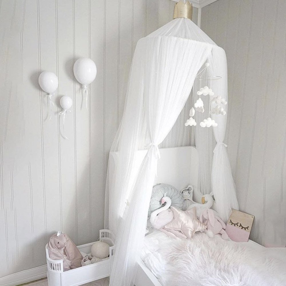 Children's Room Decoration Tents Dome Children's Dreamy Bed Curtains White Indoor Bed Nets
