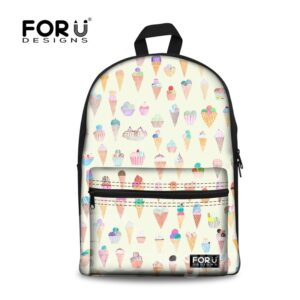 Kinds of Cakes and Ice Cream Sweet Lightweight Washable 3D Printed Backpack