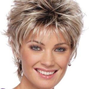 Straight Human Hair Capless 8 Inches 120% Wigs Heat Resistant Natural Looking Daily Party Wigs Cosplay Wigs with Natural Bangs with Free Wig Cap