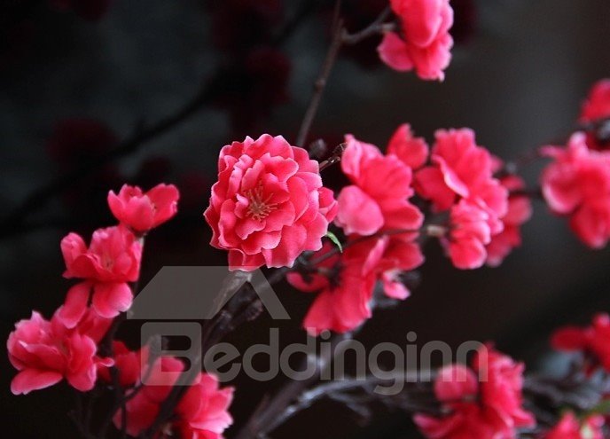 New Arrival Popular Large Simulation Single Floor Peach Blossom Flower Arrangement - Image 2