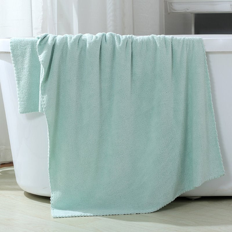 Coral Fleece Thick Rectangular Plain Towel Plain Highly Absorbent Quick-Dry Soft Large Bath Towel for Men and Women 28*55inch - Image 5