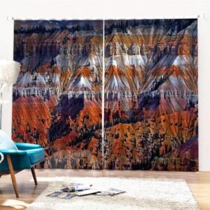 Beddinginn Mountain Blackout Modern Curtains/Window Screens