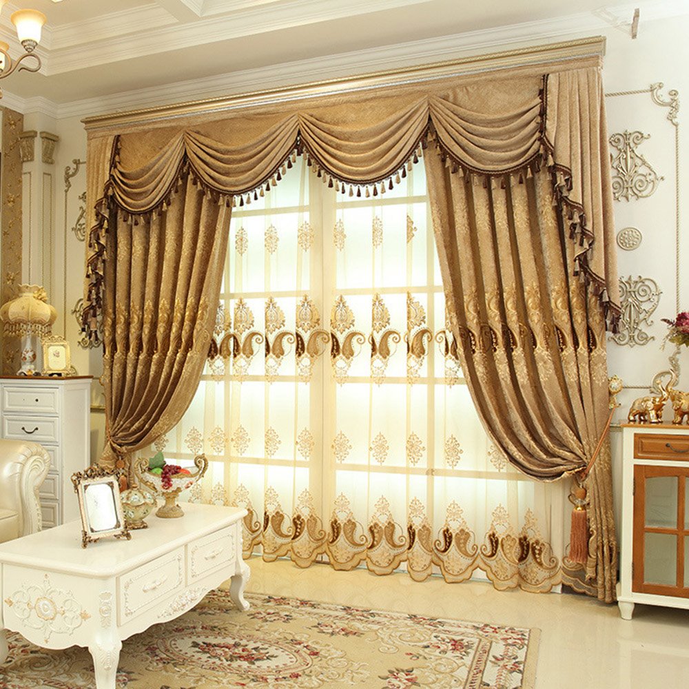 European Luxury Elegant Embroidery Sheer Curtains for Living Room Bedroom Decoration Custom 2 Panels Breathable Voile Drapes No Pilling No Fading No off-lining Polyester - Image 12