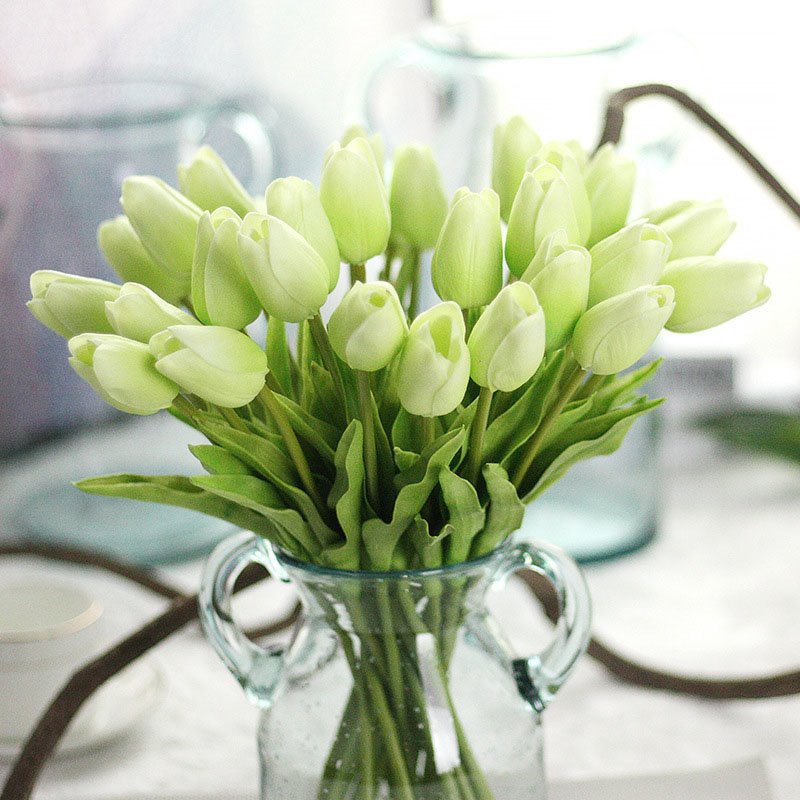 Real Touch PU Tulip Flowers Artificial Tulip for Wedding Room Home Hotel Party Decoration