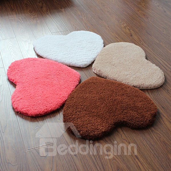 Super Soft Ermine Heart Shaped Area Rug - Image 4