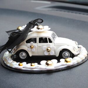 New High-End Car Furnishings Alloy Car Model Vintage Car Creative Bow Car Interior Decoration