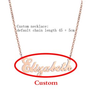 Personalized Custom E-Plating Romantic Chain Necklace Letter Unisex Necklaces
