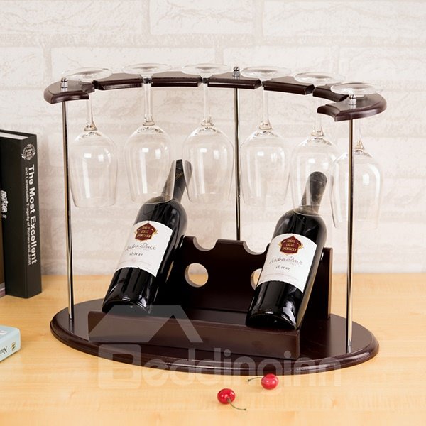 Creative Moon Design Wood 2-Bottle Wine Rack & Bottle Holders