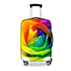 Pretty Multicolor Rose Pattern 3D Painted Luggage Cover