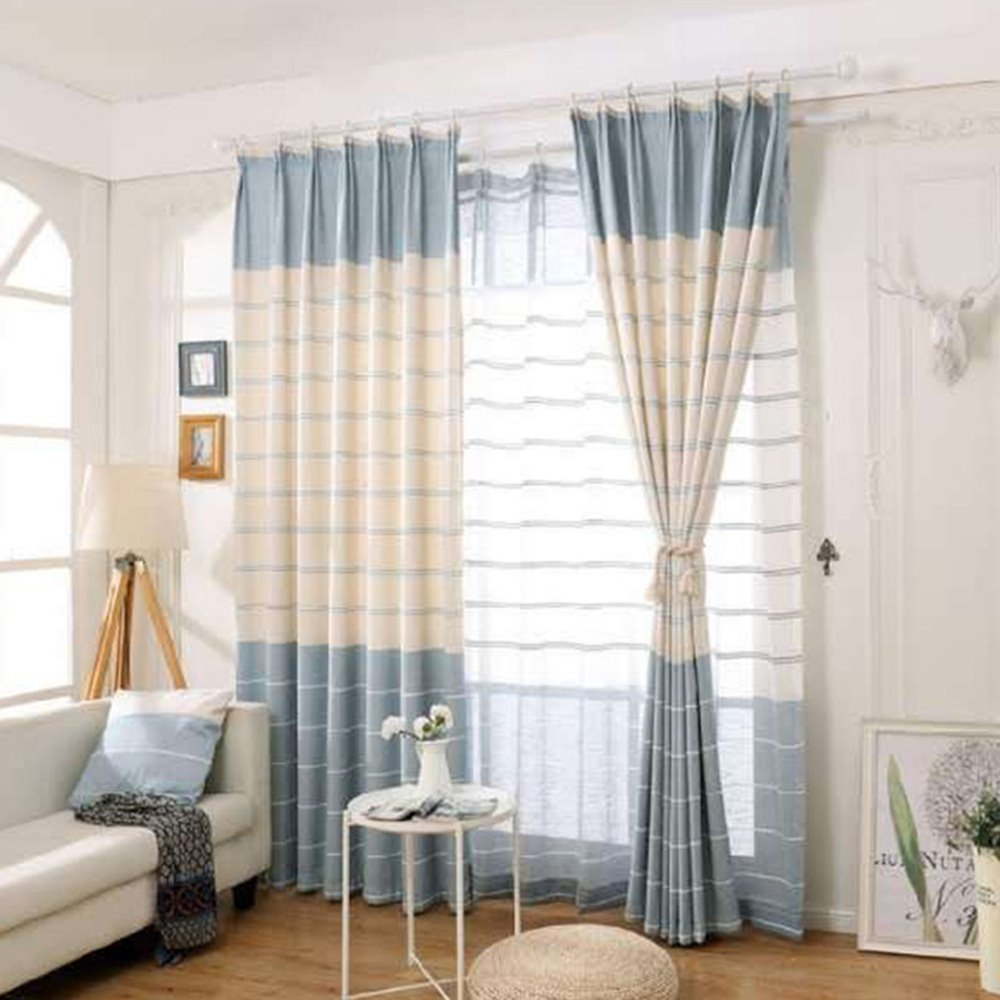Nordic Style Striped Pattern Sheer Curtains for Living Room Bedroom Decoration Custom 2 Panels Breathable Voile Drapes No Pilling No Fading No off-lining - Image 4