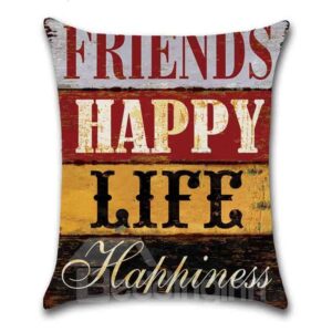 Letter Pattern Reactive Printing Technics Adult Group Pillow Case