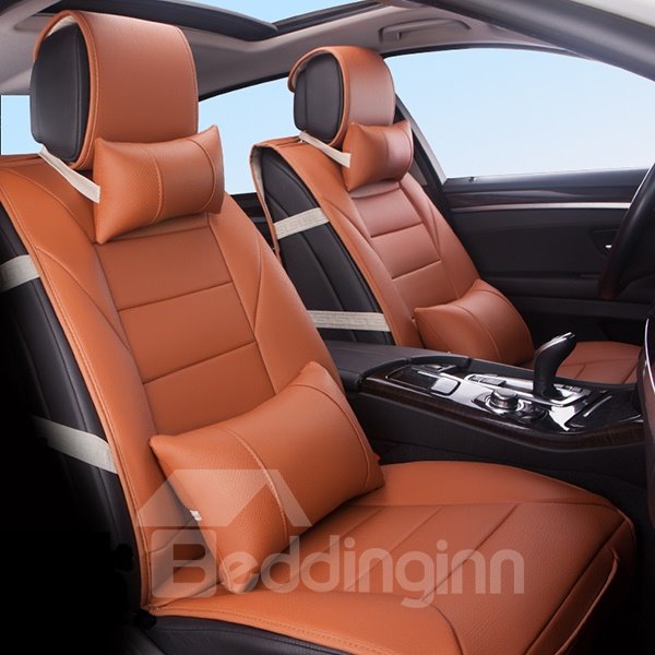 Car Seat Covers, Faux Leatherette Automotive Vehicle Cushion Cover for Cars SUV Pick-up Truck Universal Fit Set Auto Interior Accessories