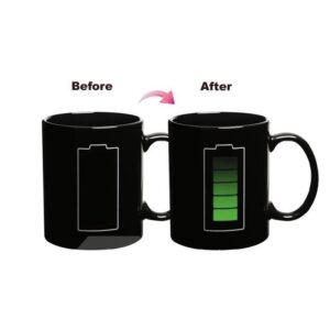 Creative and Unique Style Battery Color Change Magic Ceramics Birthday Gift Cups and Mugs