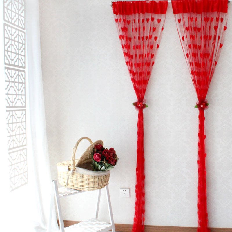 112-Inches Length Romantic Heart Design Custom String Curtain - Image 9