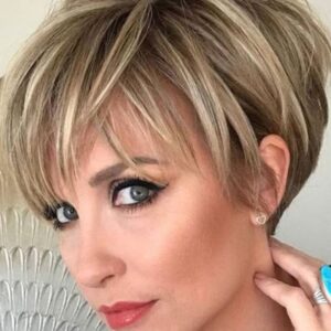 Short 100% Human Hair Wig Women's Natural Looking Lace Front Wig 12inch