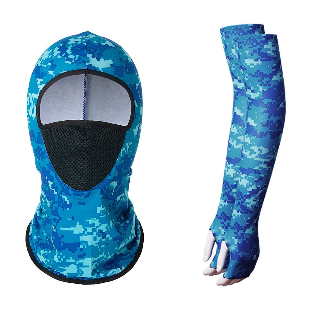 Cooling Arm Sleeves Face Covering Bandana Set UV Sun Protection Neck Gaiter Scarf Ice Silk Cooling Sleeves to Cover Arm Tattoo for Women Men Summer Outdoor Activities Supplies - Image 2