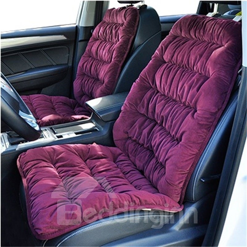 Pure Color Easy installing Preserve Heat Single-seat Universal Car Seat Cover - Image 2