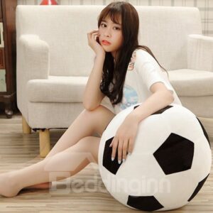 Personalized Sports Soccer Ball Shaped Decorative Pillow