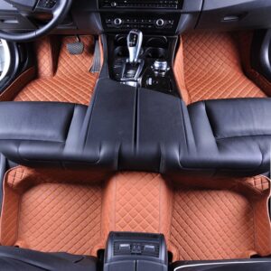 Car Floor Mats High Quality Durable PU Leather Moisture-Proof Skid Resistance Waterproof Wear-Resisting Custom Fit Floor Mats Most Cars Are Suitable If You Do Not Find Your Car Please Note In The Shopping Cart