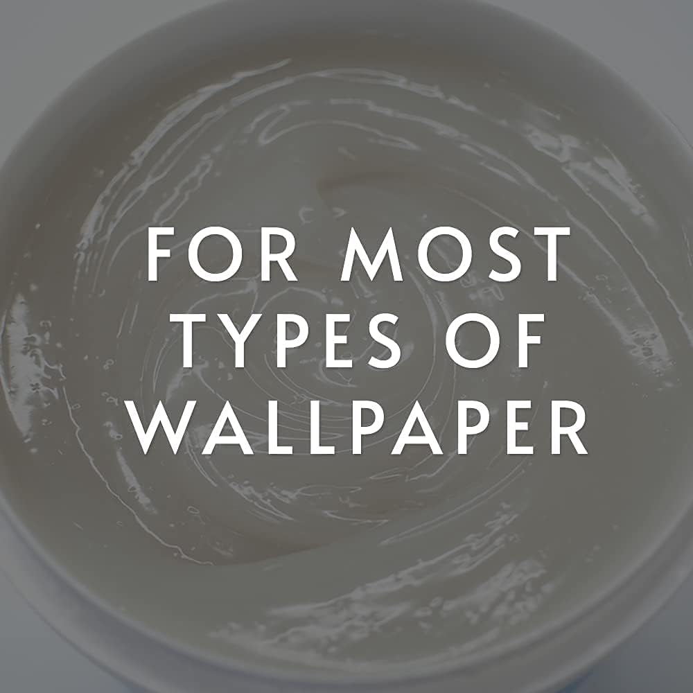 ROMAN’s ECO-888 Clear, Strippable, Wallpaper Adhesive, Easy Installation Glue/Paste, Clear, Zero VOC, Home Improvement (1 Gallon - 330 sq. ft.) - Image 2