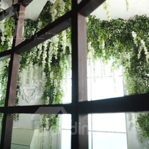 High Quality Wonderful Romantic Simulation Silk Cloth 5-Branch Wisteria