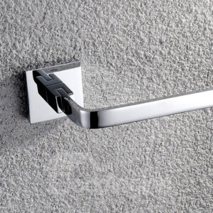 Modern Chrome Finish Solid Brass Slat 24-Inch Towel Bar