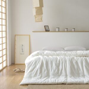 Family Cotton White Quilts Spring Fall Lightweight Quilt Twin Queen King Size