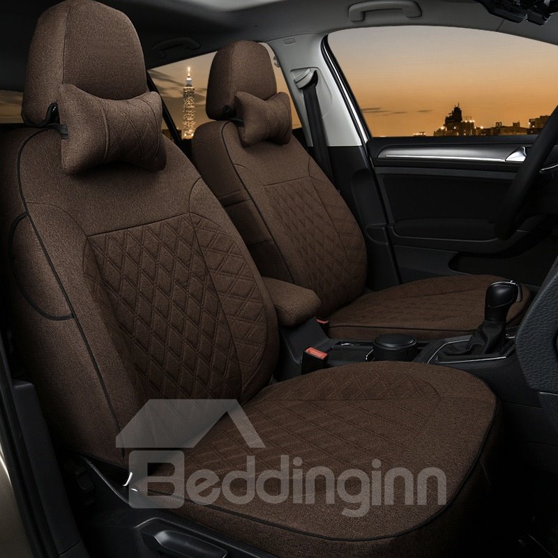 Simplistic Design With Classic Plaid Diamond Patterns Custom Car Seat Covers - Image 6