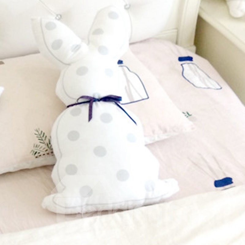 Rabbit Back Shape Plush Baby Throw Pillow - Image 3