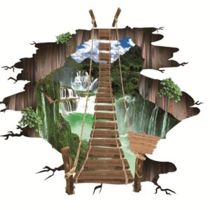 Waterfall 3D Floor Stickers Waterproof Self-adhesive Wall Stickers