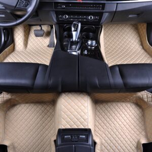 Exquisite Waterproof Durable Grid Line Design Custom Fit Car Floor Mats