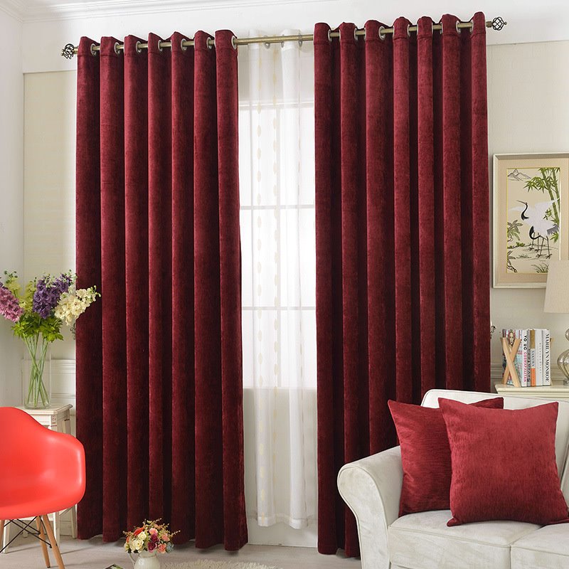 Velvet Blackout Curtains Pure Color Window Curtains Heat Insulation Home Decor for Living Room Bedroom 2 Panels Decoration Custom - Image 13