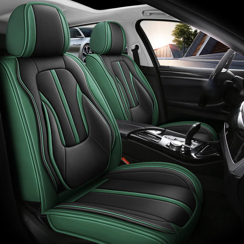 Sport Theme Car Seat Cover for 5-Seater Sedan SUV, Universal Fit Microfiber Leather Full Set Cushion Covers - Image 11