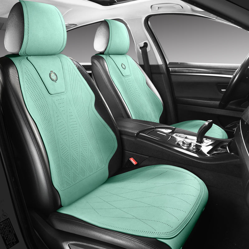 Microfiber Suede Car Seat Cover Full Set for 5-Seater Sedans SUV, Universal Fit, Pad Style - Image 12