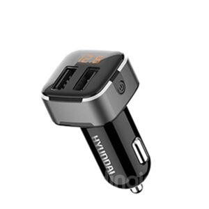 Aluminum Alloy Double USB Phone Charger With Switch And Voltage Display