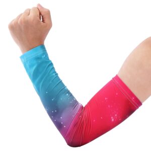 Gradient Ice Silk Cooling Arm Sleeves Cover Basketball Golf Sport UV Sun Protection Cycling Sports