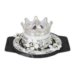 Rhinestone Crown Style Car Perfume Seat With Fine Anti-Slip Mat Beautiful Car Decor ( The Perfume Holder Does Not Contain Perfume )