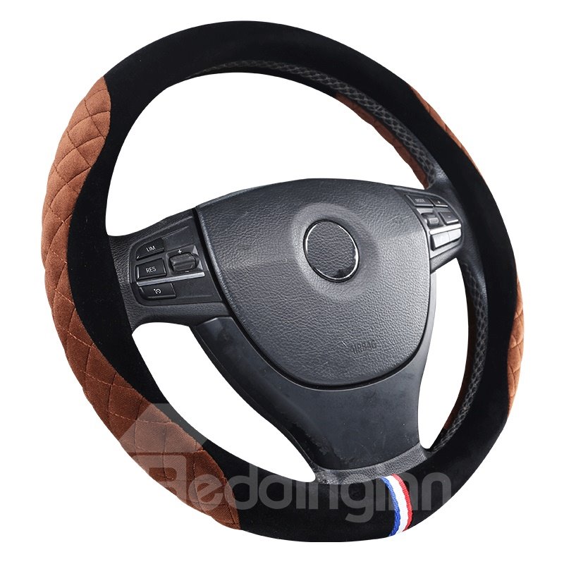 Suede With Bright Package On Both Sides Steering Wheel Cover - Image 6